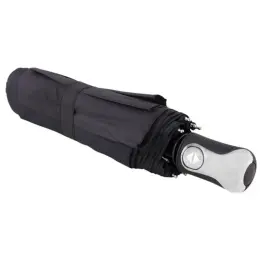 Auto 3-Fold Umbrella Black Closed